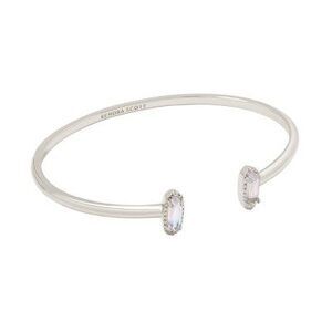 Kendra Scott Emma Dichroic Glass Rhodium Over Brass Cuff Bracelet - Silver
